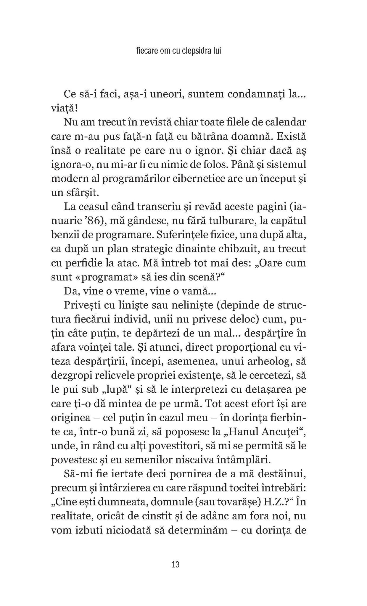 Fiecare om cu clepsidra lui (autobiografie)  - Publisol.ro